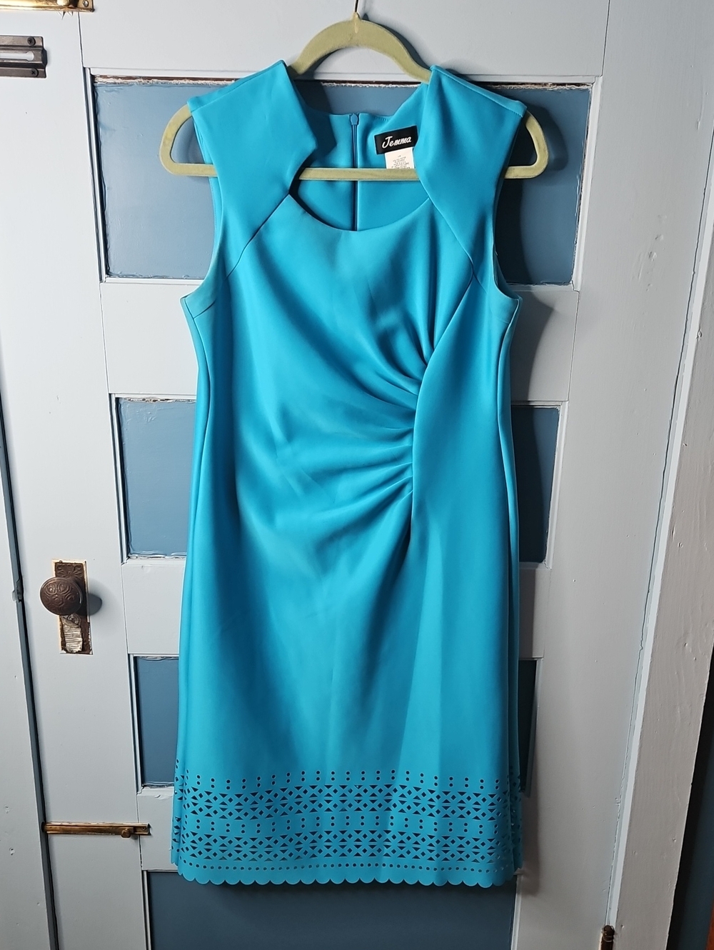 Jemma Bright Turquoise Sleeveless Sheath Dress 10